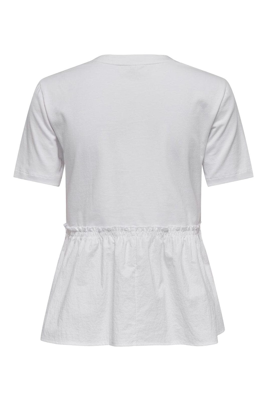 Only - Onllia S/S O-Neck Mix Top Box - 4772893 Bright White