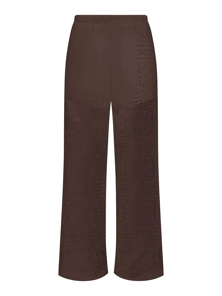 Only - Onllian Lace Wide Pants - 5045334 Shopping Bag Bukser 