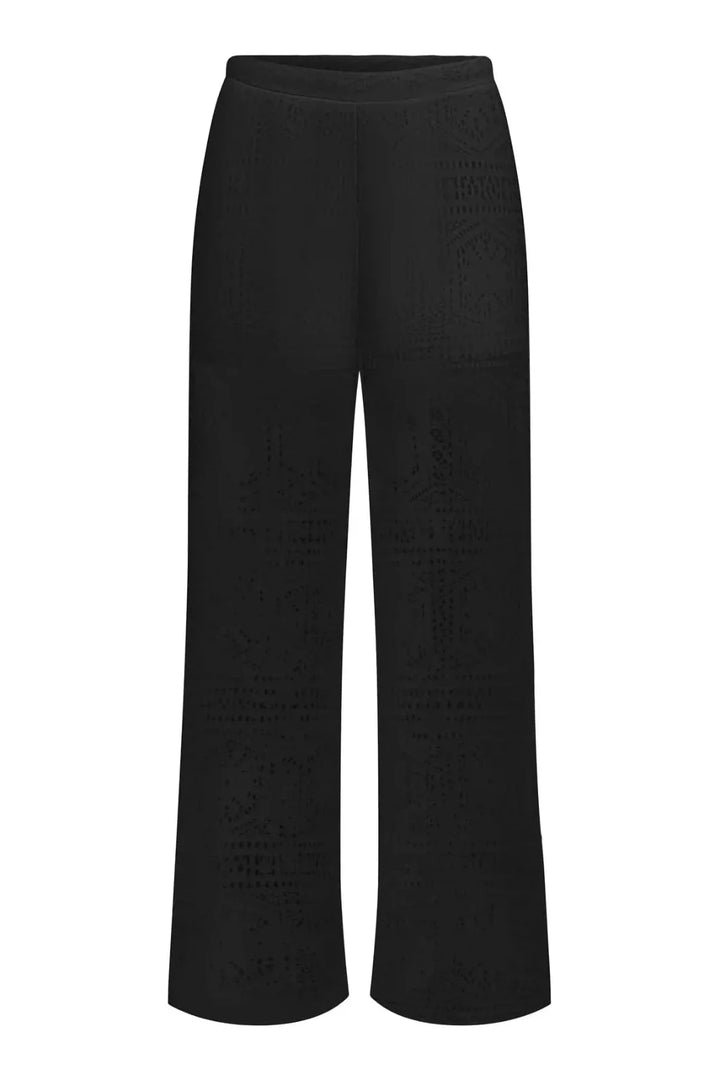 Only - Onllian Lace Wide Pants - 5045335 Black Bukser 