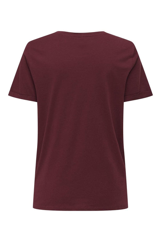 Only - Onllina Life S/S Bear O-Neck Box - 4895756 Cabernet New York Teddy