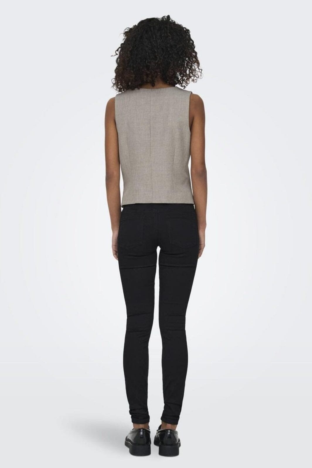 Only - Onllinda S/L Mel Fit Waistcoat Tlr - 4633901 Fungi Melange