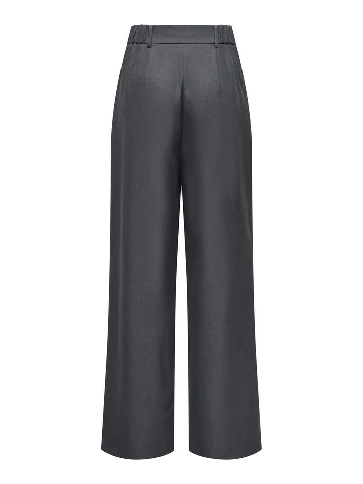 Only - Onllinda Str Mel Pants Tlr - 5034221 Dark Grey Melange Bukser 