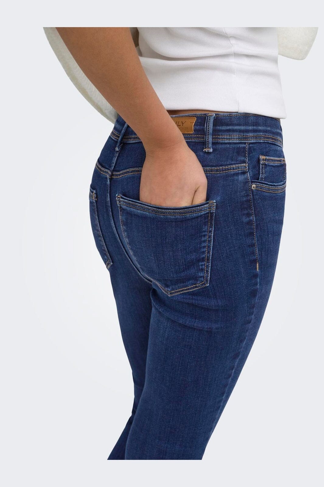 Only - Onllinea Mid Waist Lank - 5153998 Dark Blue Denim