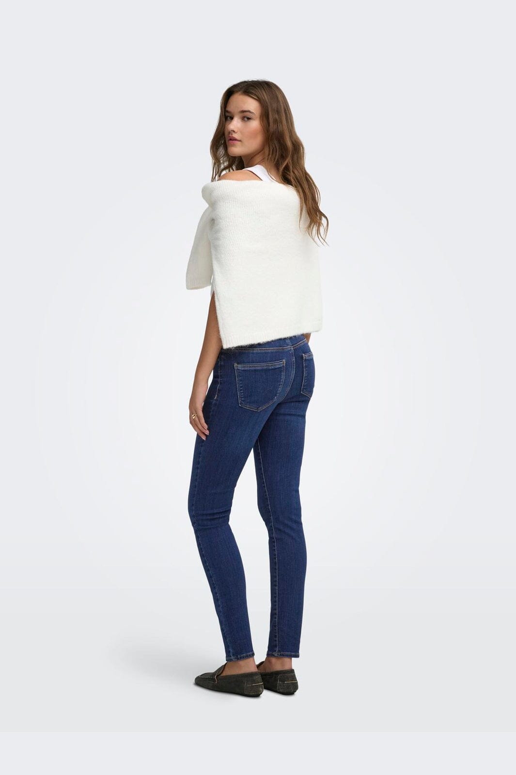 Only - Onllinea Mid Waist Lank - 5153998 Dark Blue Denim