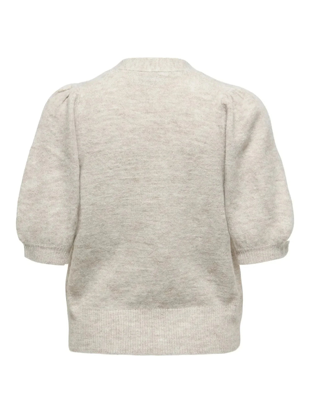 Only - Onlliva V-Neck S/S Cardigan Knt - 4975689 Pumice Stone Melange Cardigans 