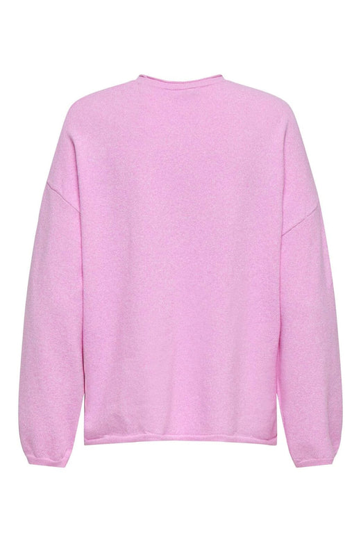 Only - Onlloyal Amalio Ls O-Neck Knt - 4983482 Super Pink Melange