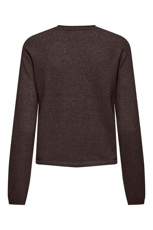 Only - Onlloyal Ls O-Neck Button Cardi Knt - 5021298 Chocolate Torte Melange