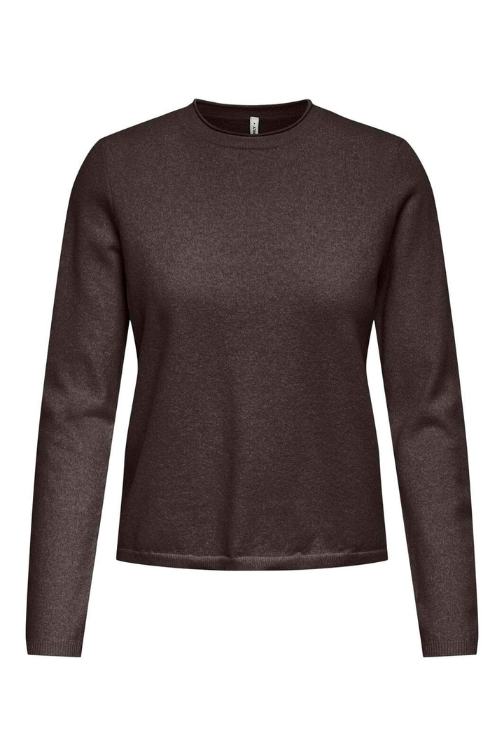 Only - Onlloyal Ls Oneck Knt - 5021300 Chocolate Torte Melange
