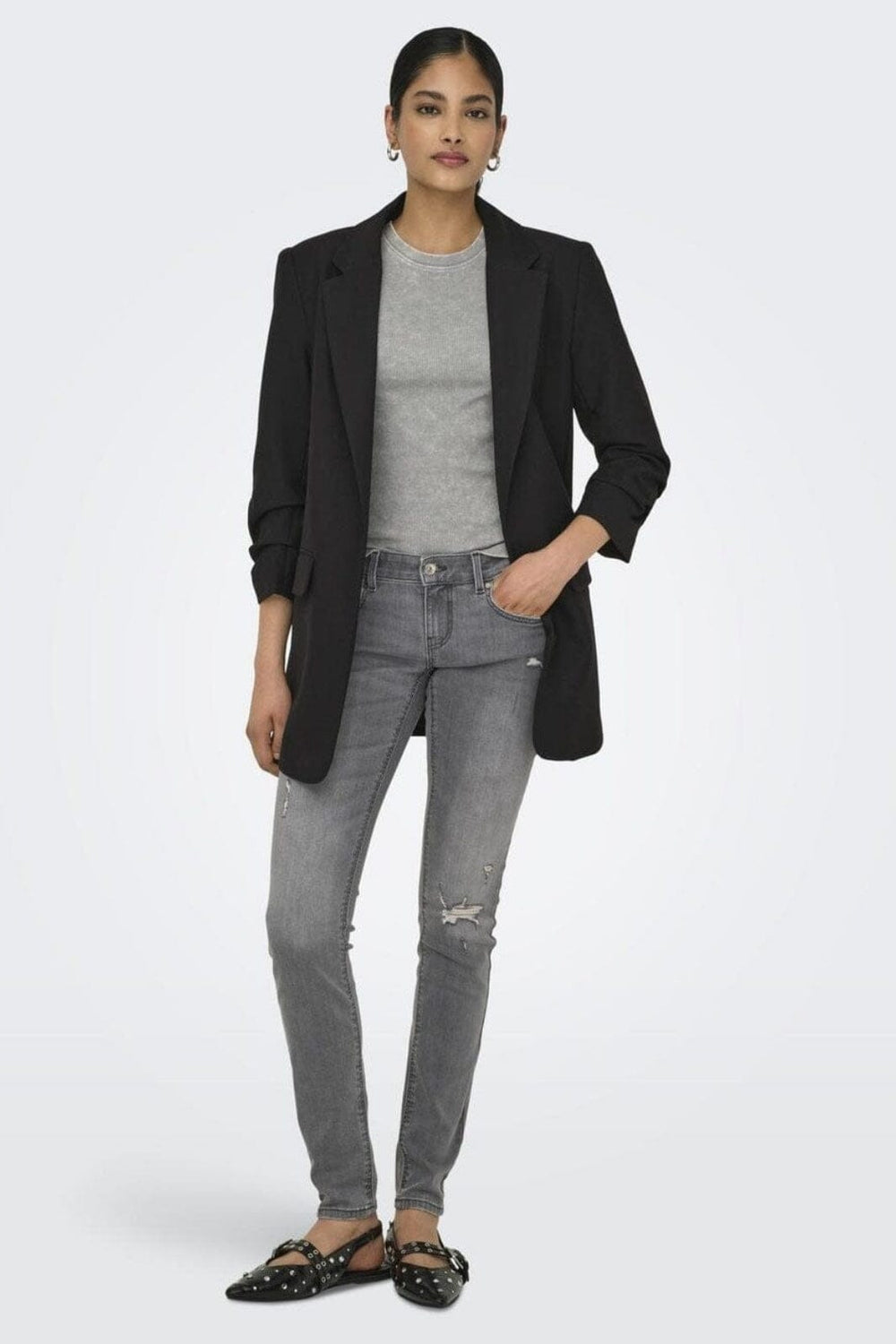 Only - Onllucca Life 3/4 Blazer Moch Tlr - 4823062 Black