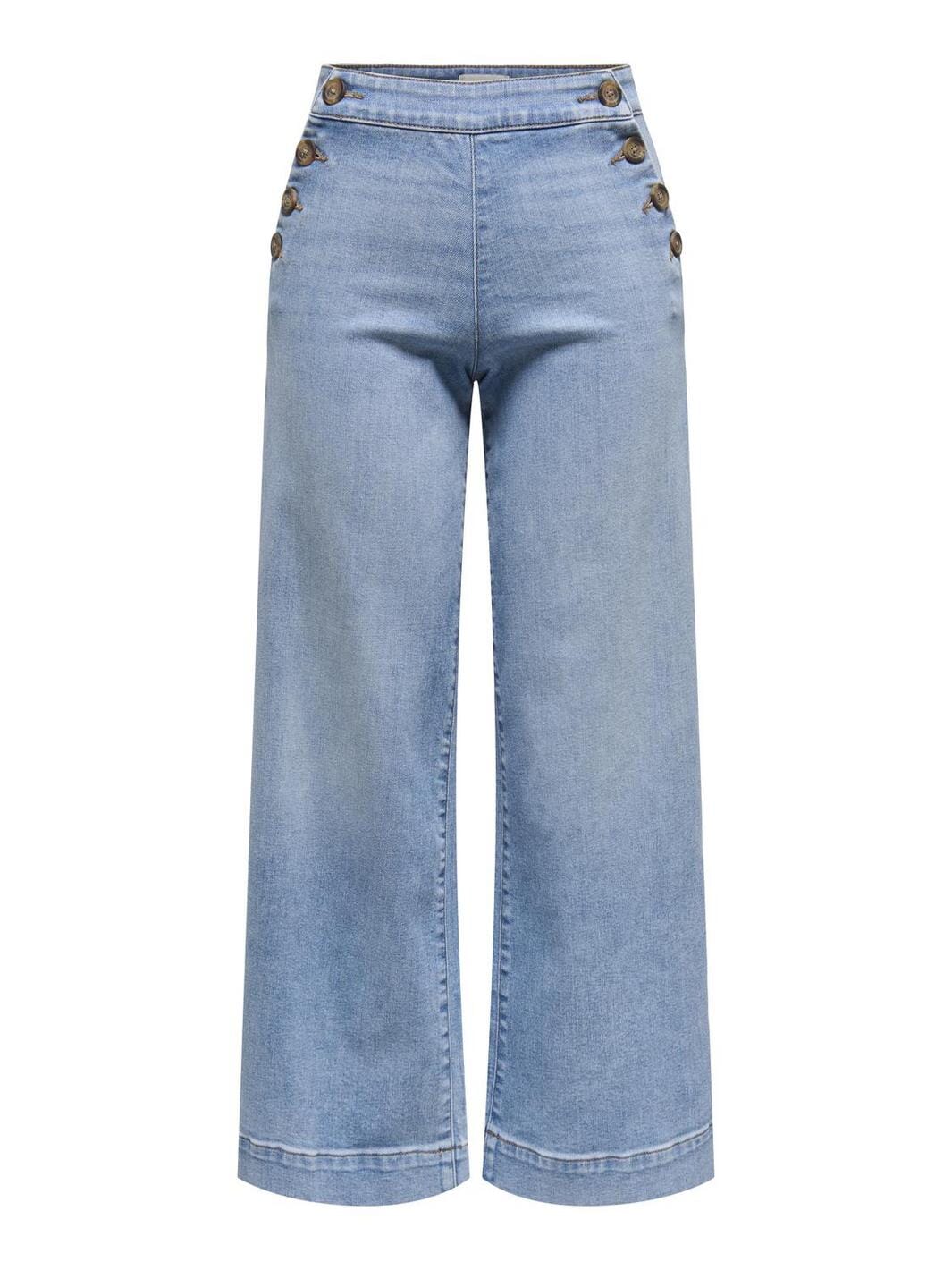 Only - Onlmadison Button Wide Gen223Noos - 4813364 Light Blue Denim