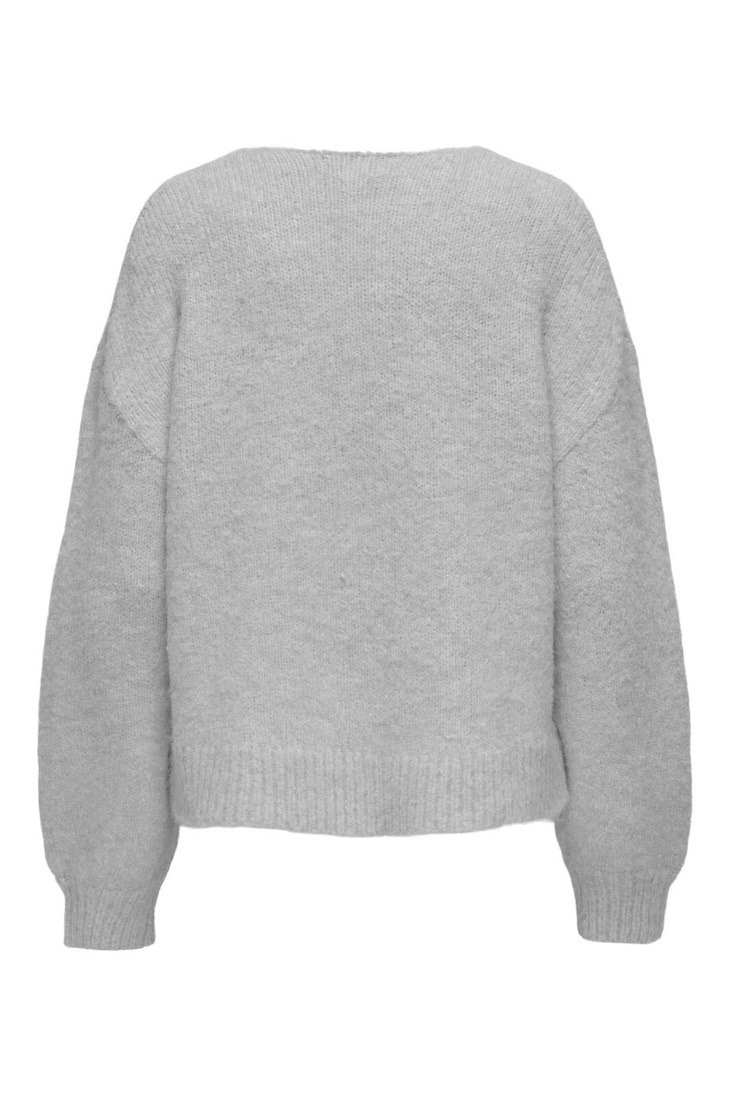 Only - Onlmaggie Life Ls Tie Cardigan Cc Knt - 4853233 Light Grey Melange