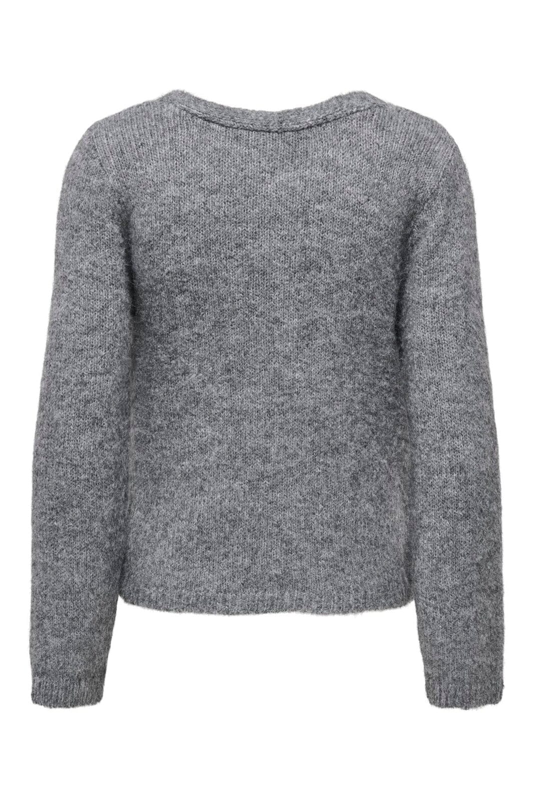 Only - Onlmaggie Ls Cross V-Neck Cc Knt - 5101026 Medium Grey Melange