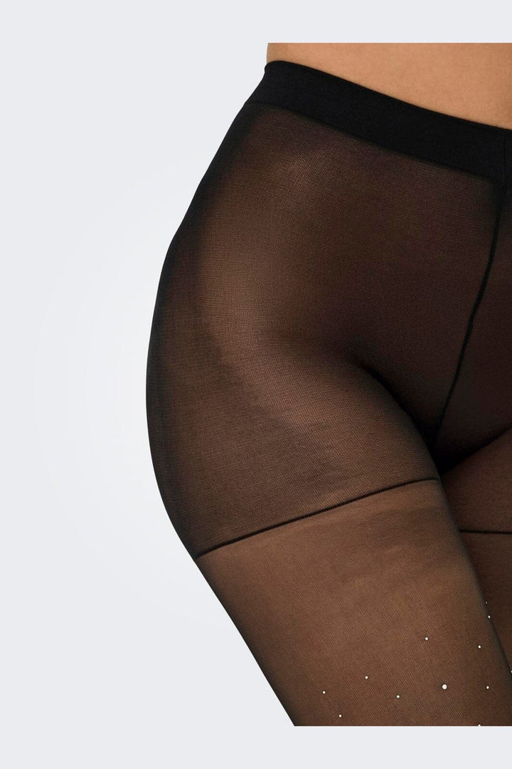 Only - Onlmailka Rhinestone Tights Acc - 4957923 Black Silver