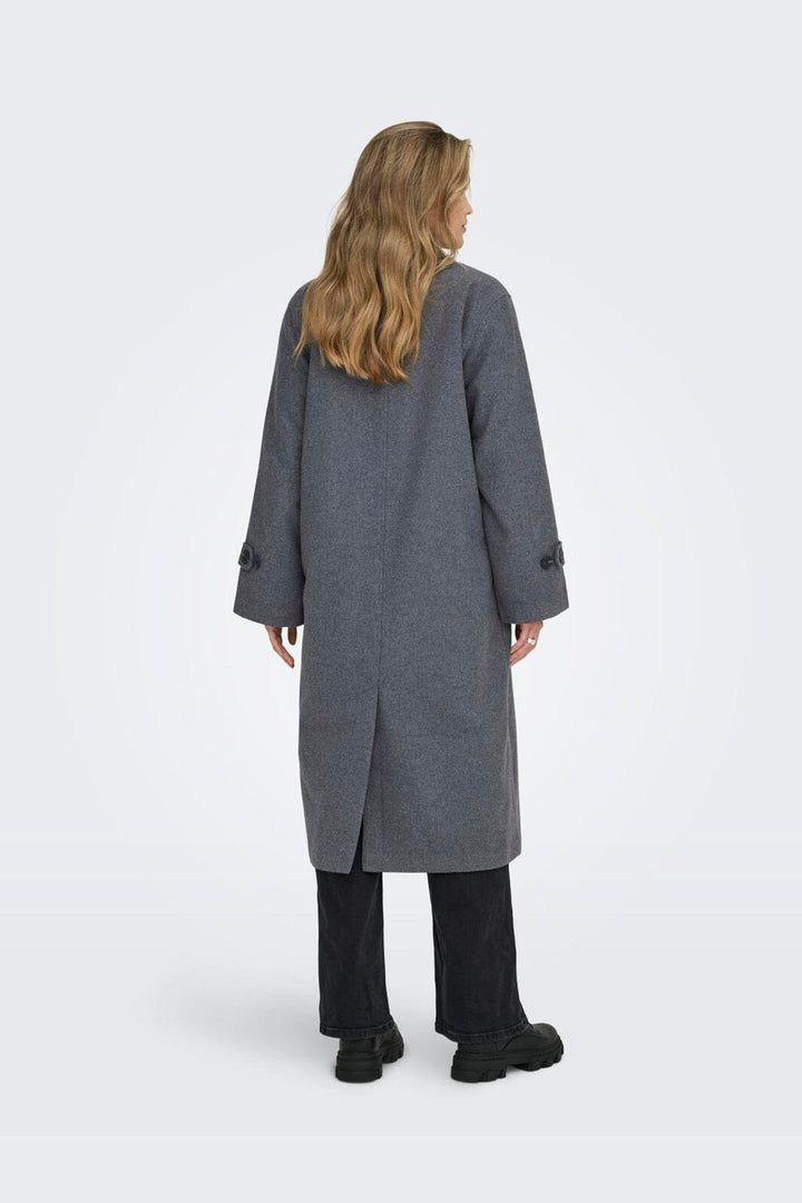 Only - Onlmaisy Oversized Wool Coat - 4951405 Dark Grey Melange