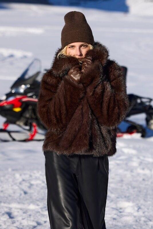 Only - Onlmanny Faux Fur Jacket Cc - 4902782 Chocolate Torte Jakker 