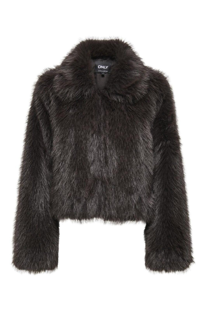 Only - Onlmanny Faux Fur Jacket Cc - 4902782 Chocolate Torte
