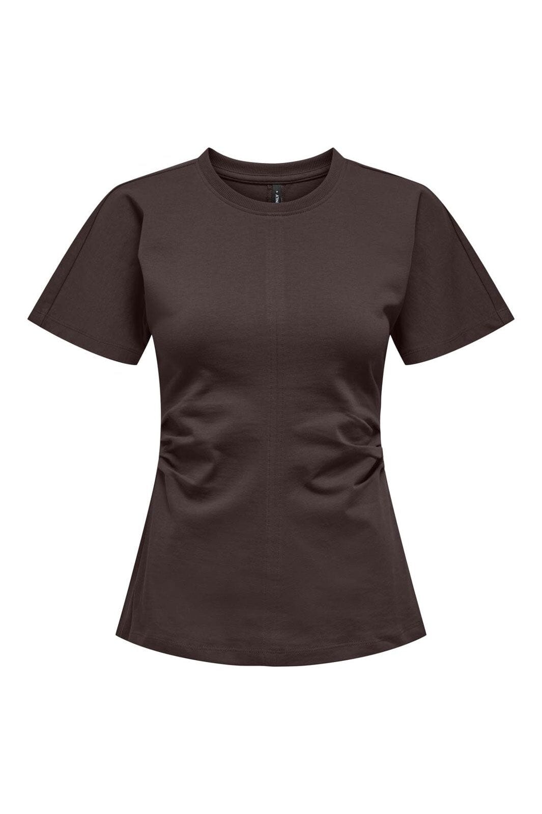 Only - Onlmarie Life S/S Ruching Top - 4958525 Seal Brown