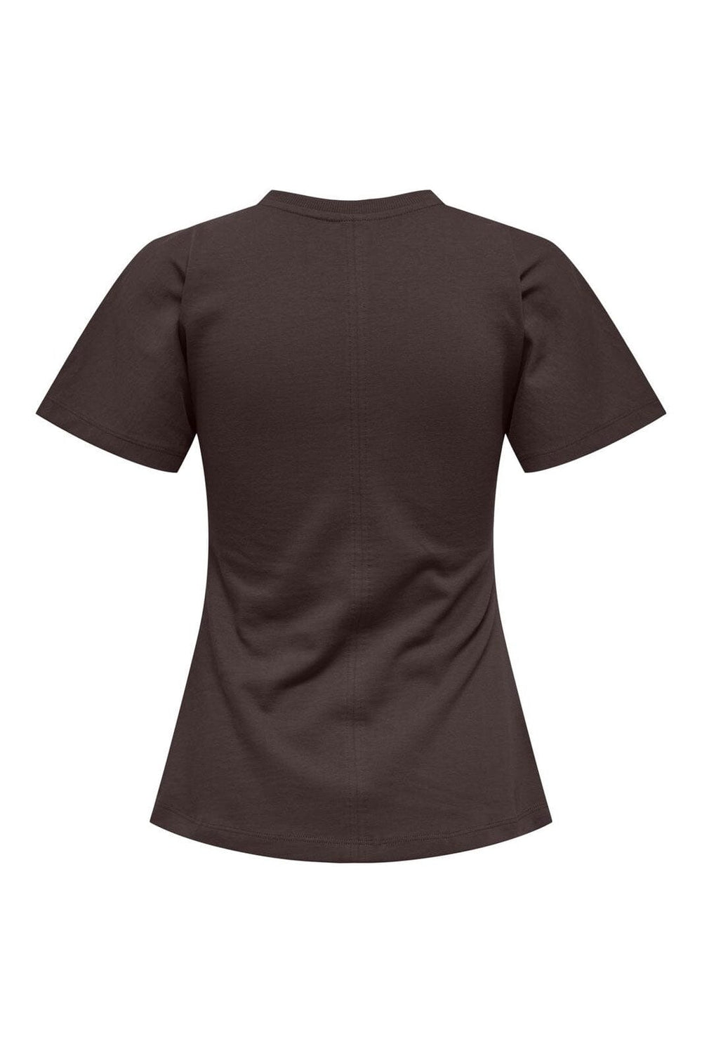 Only - Onlmarie Life S/S Ruching Top - 4958525 Seal Brown