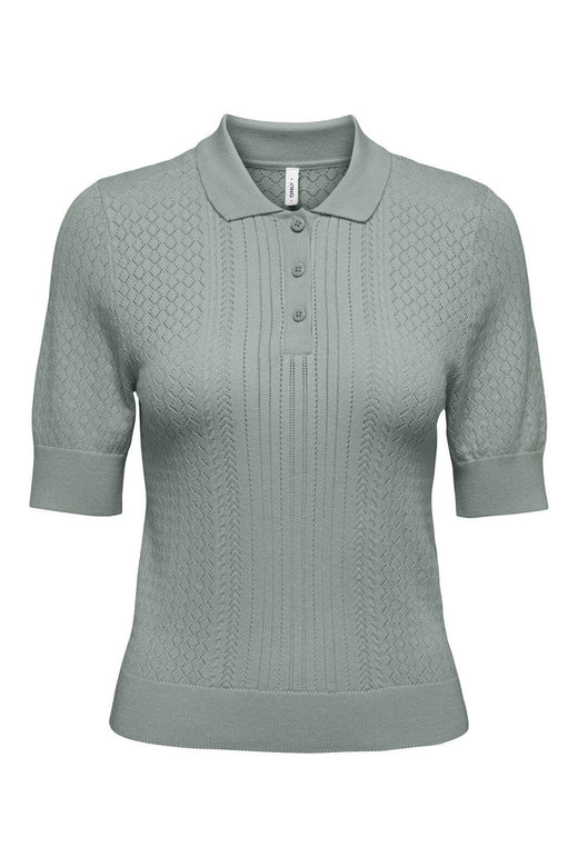 Only - Onlmeddi Life Ss Structure Polo Cc Knt - 4981787 Jadeite Dtm Button/Needledrop