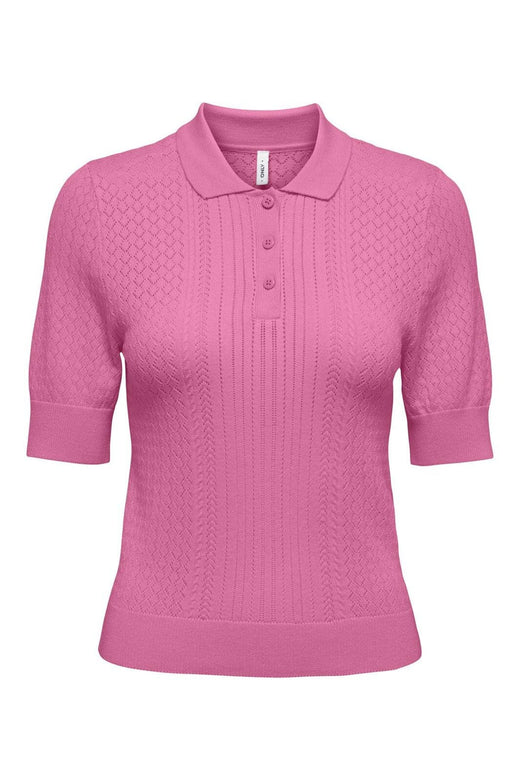 Only - Onlmeddi Life Ss Structure Polo Cc Knt - 4981788 Wild Orchid Dtm Button/Needledrop