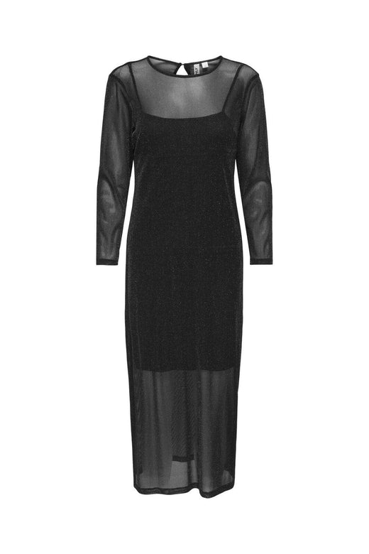 Only - Onlmella L/S Long Glit Dress - 4866232 Black