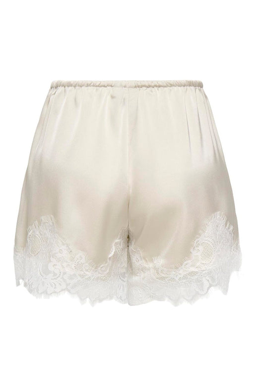 Only - Onlmenus Lace Satin Shorts - 5131878 Birch White Lace