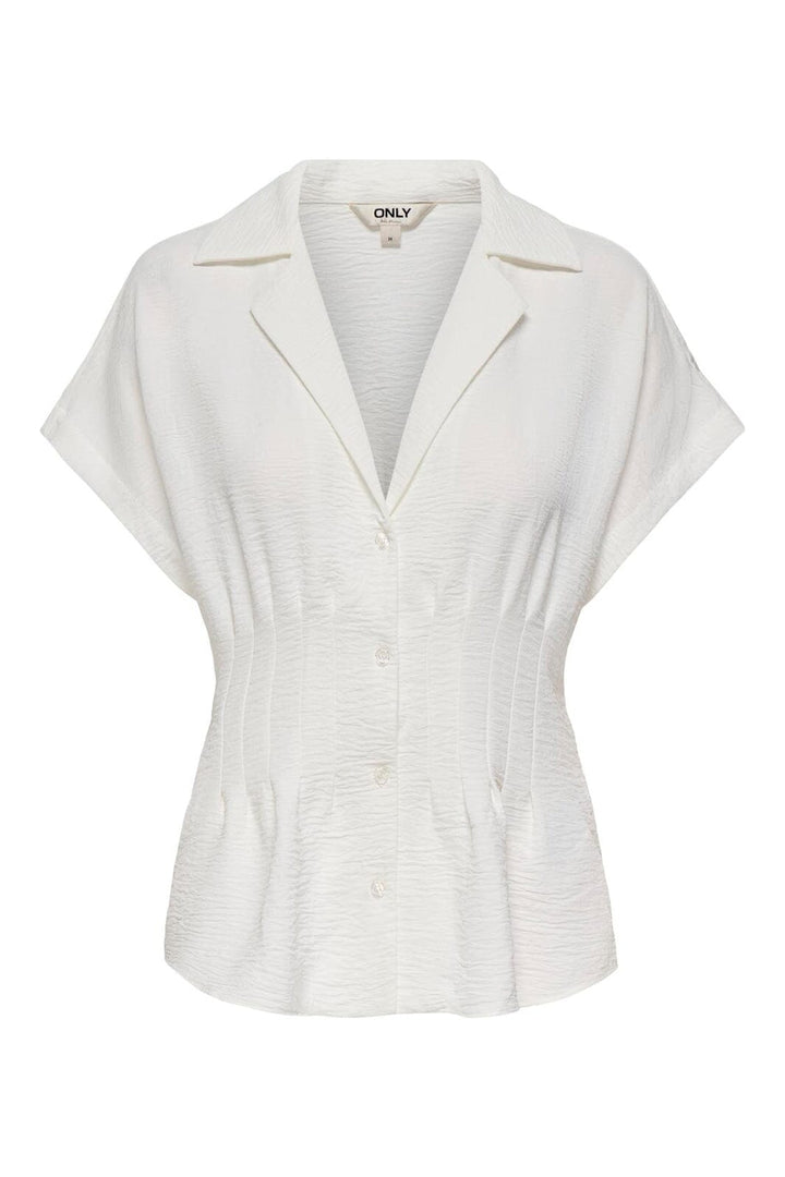 Only - Onlmette Waist Fit Ss Shirt - 4999027 Cloud Dancer