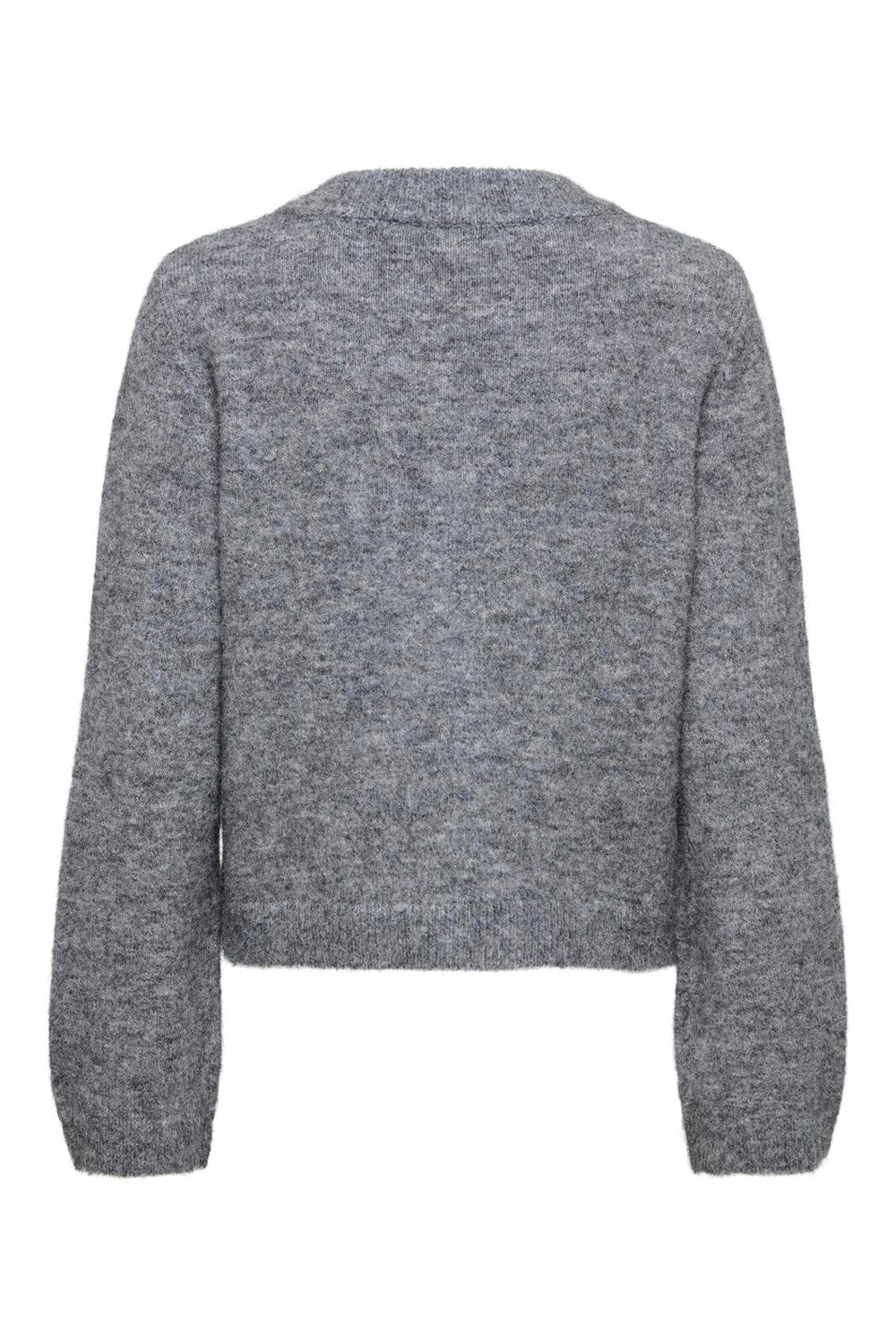Only - Onlmiggie Ls O-Neck Pearl Cardi Knt - 5068425 Medium Grey Melange Fmop