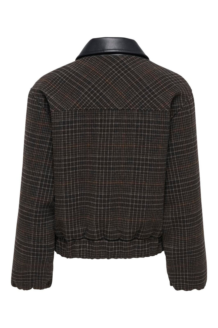 Only - Onlmika Check Bomber Jacket - 5106820 Black Coffee Check