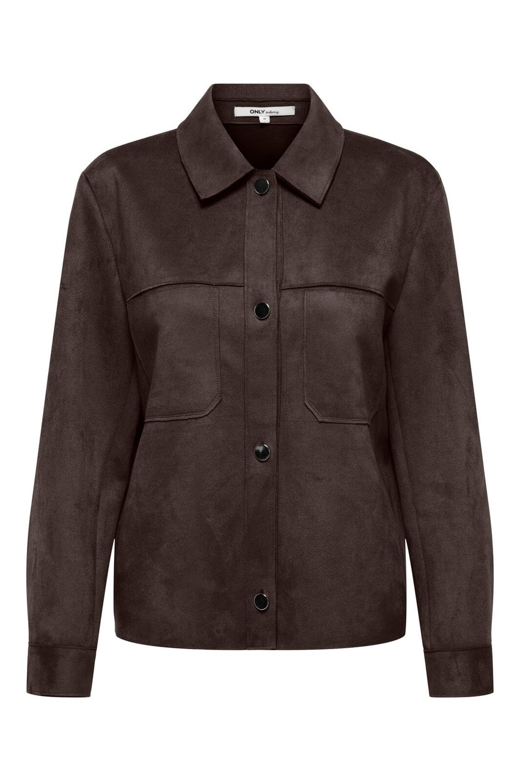 Only - Onlmira L/S Faux Suede Shirt - 4962108 Coffee Bean