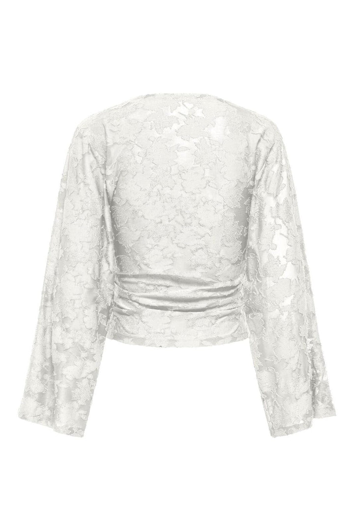 Only - Onlnadia L/S Ruching Top - 5170652 Cloud Dancer