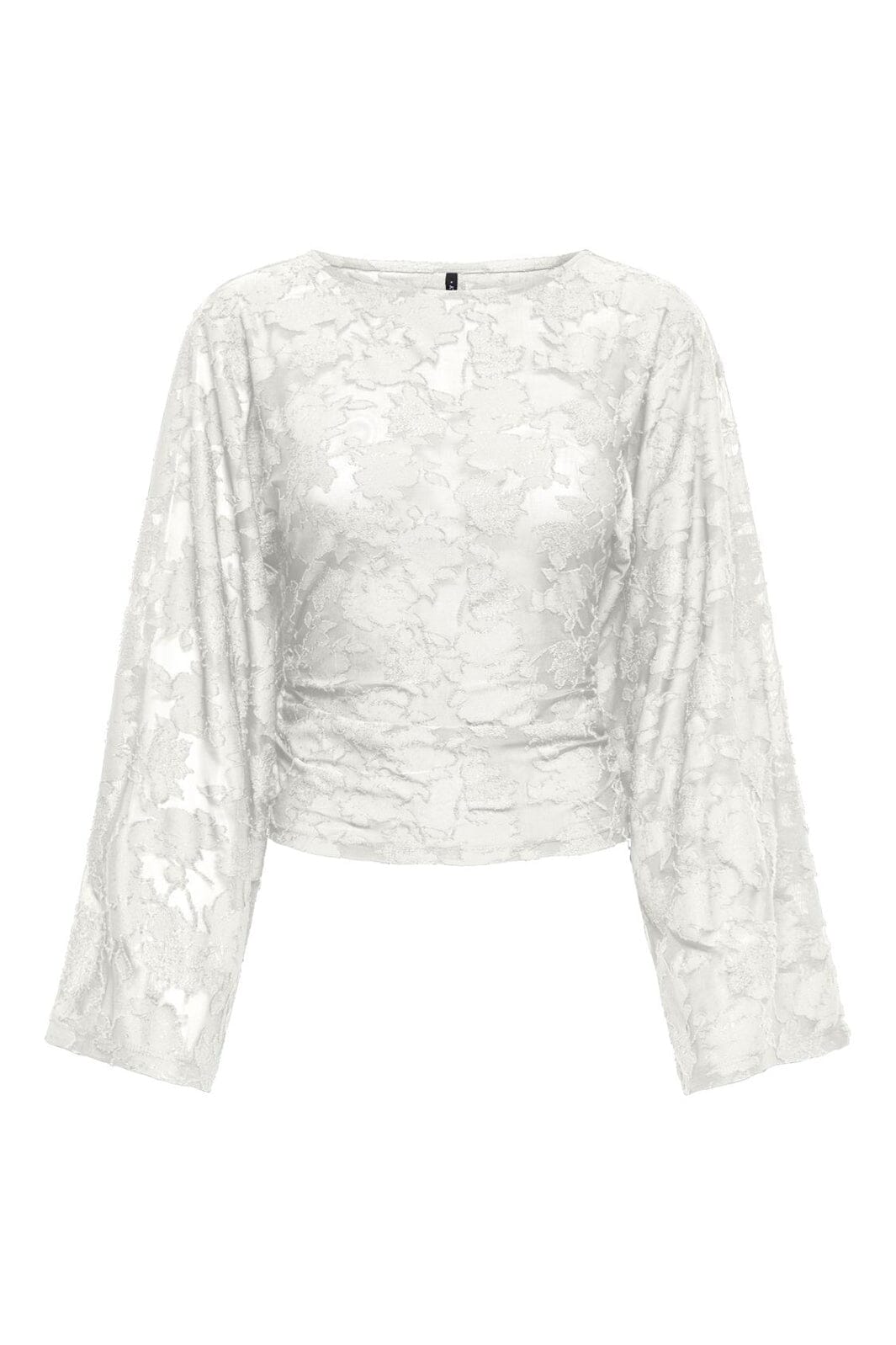 Only - Onlnadia L/S Ruching Top - 5170652 Cloud Dancer