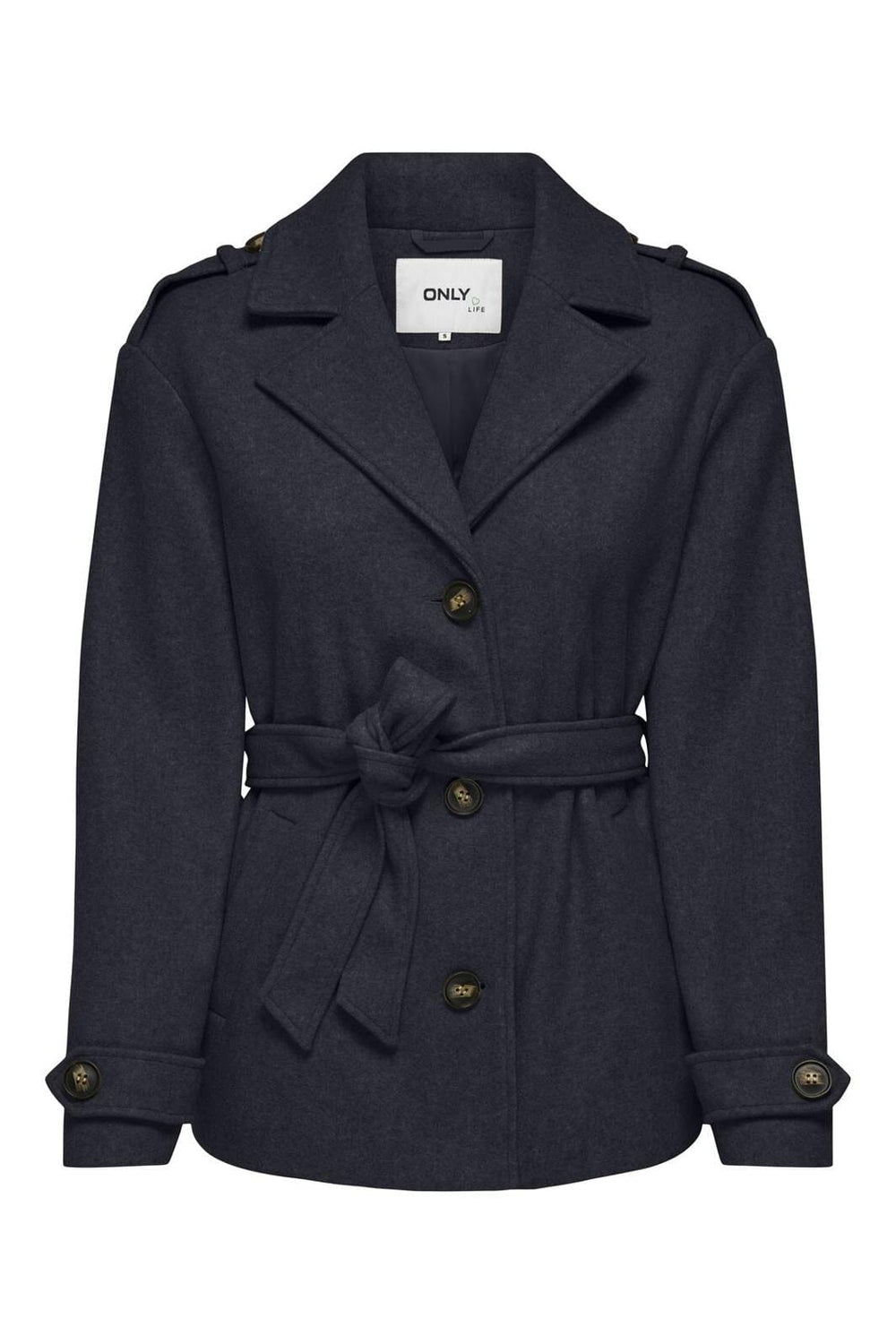 Only - Onlnancy Life Short Trench Coat Cc - 4577703 Night Sky Melange