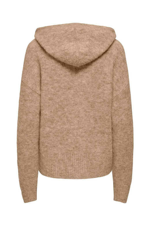 Only - Onlnellie Ls Hoodie Cc Knt - 5100926 Cornstalk Melange