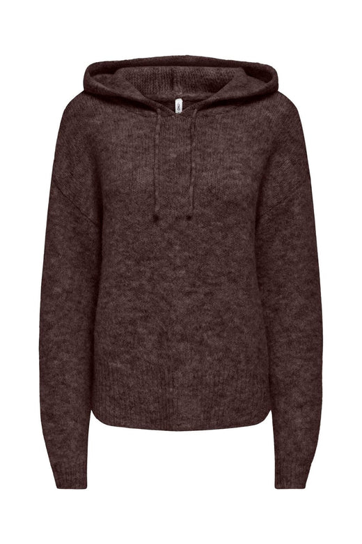 Only - Onlnellie Ls Hoodie Cc Knt - 5100928 Coffee Bean Melange