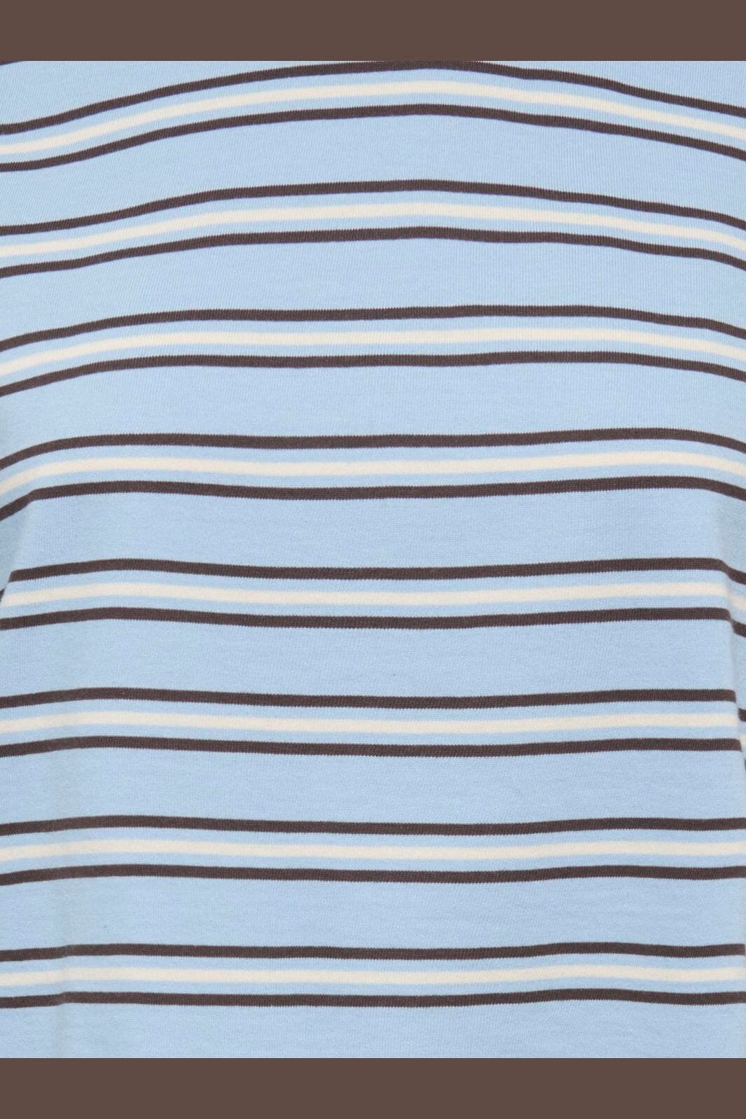 Only - Onlnew Soph L/S O-Neck Top Box - 5094616 Soft Chambray Black Coffee + Birch (Ane)