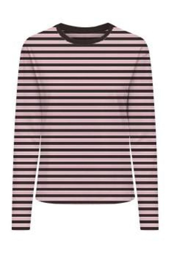 Only - Onlnew Soph L/S O-Neck Top Box - 5094622 Black Coffee Orchid Pink + Cloud Dancer (Ida)