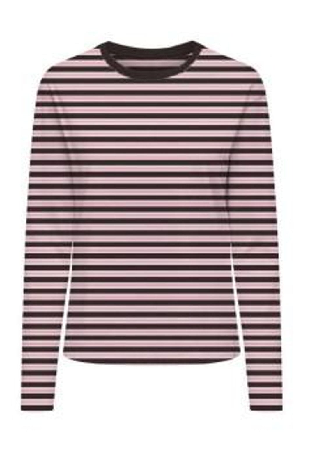 Only - Onlnew Soph L/S O-Neck Top Box - 5094622 Black Coffee Orchid Pink + Cloud Dancer (Ida)