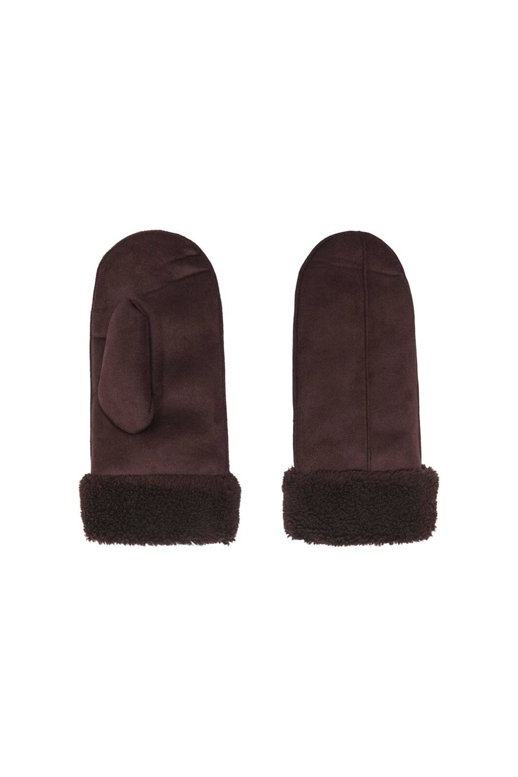Only - Onlnicki Faux Suede Mittens Acc - 5033783 Coffee Bean
