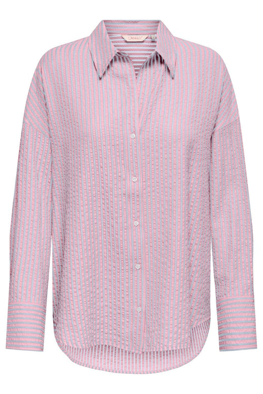 Only - Onloregon Bari L/S Stripe Shirt - 5013808 Romance Rose Soft Chambray Skjorter 