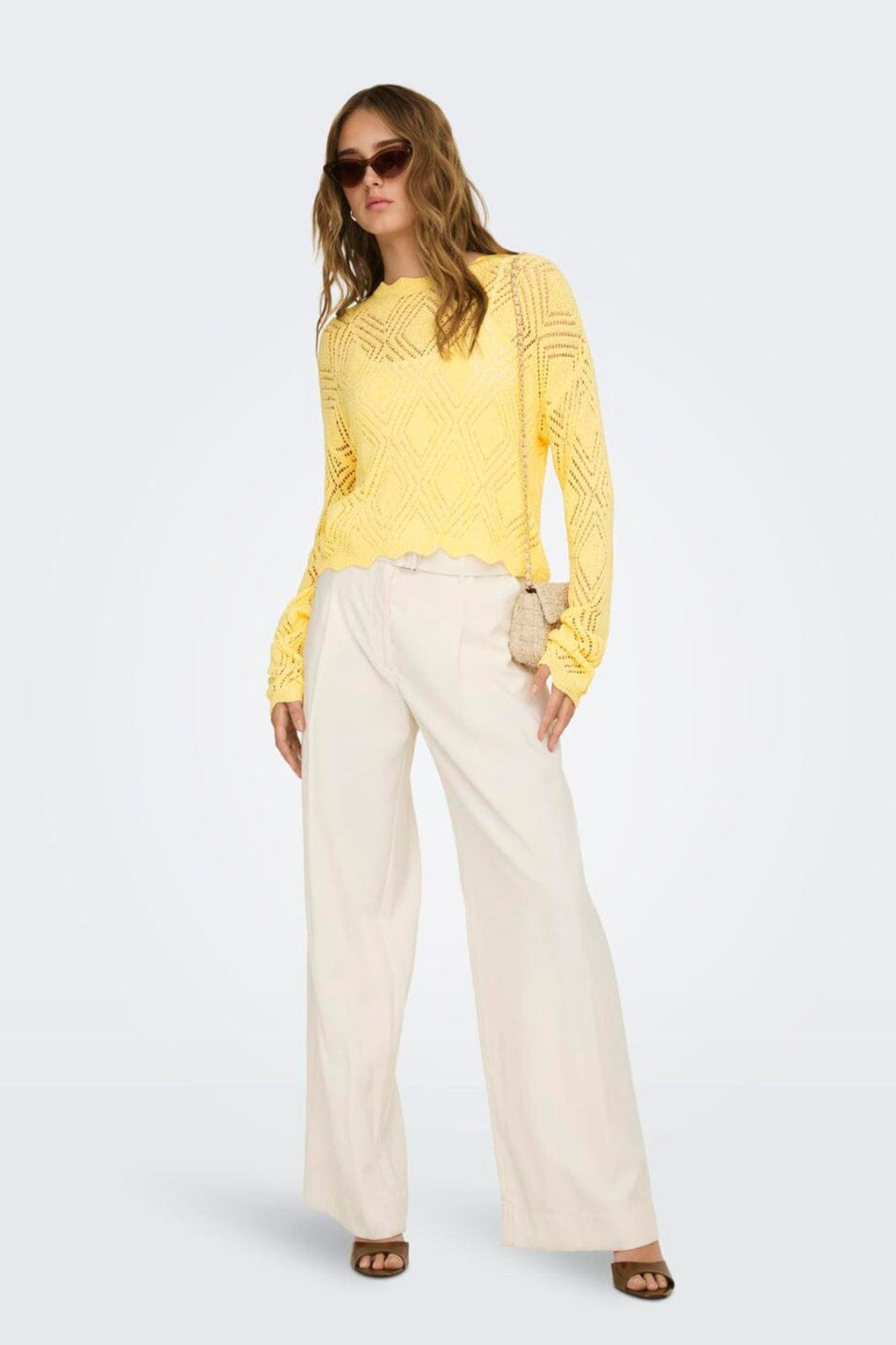 Only - Onlpamela Ls Struct Pullover Cc Knt - 4901687 Sunlight