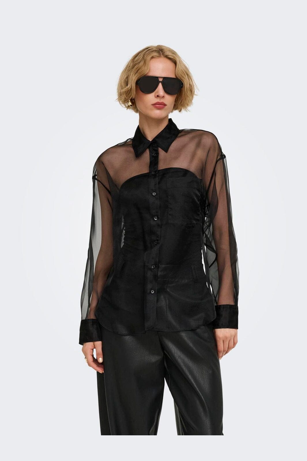 Only - Onlpraia L/S Button Shirt - 5117097 Black