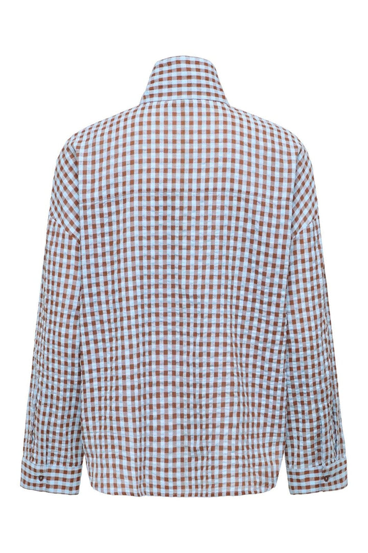 Only - Onlpriah Stanton Ls Assym. Shirt - 5195852 Cappuccino Clear Sky