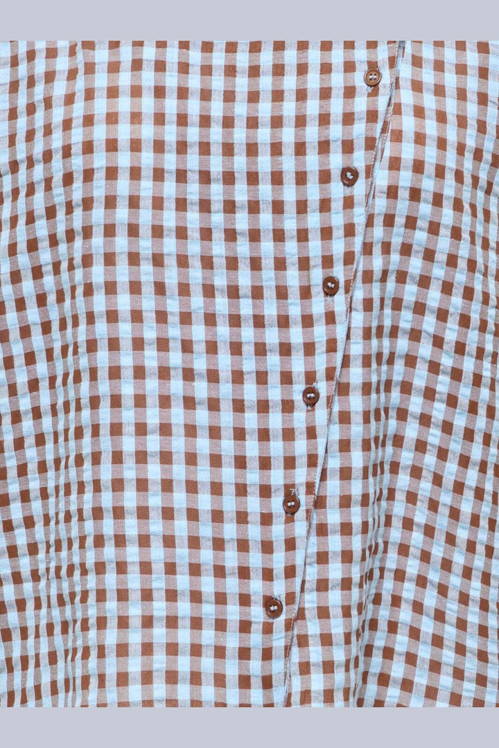 Only - Onlpriah Stanton Ls Assym. Shirt - 5195852 Cappuccino Clear Sky