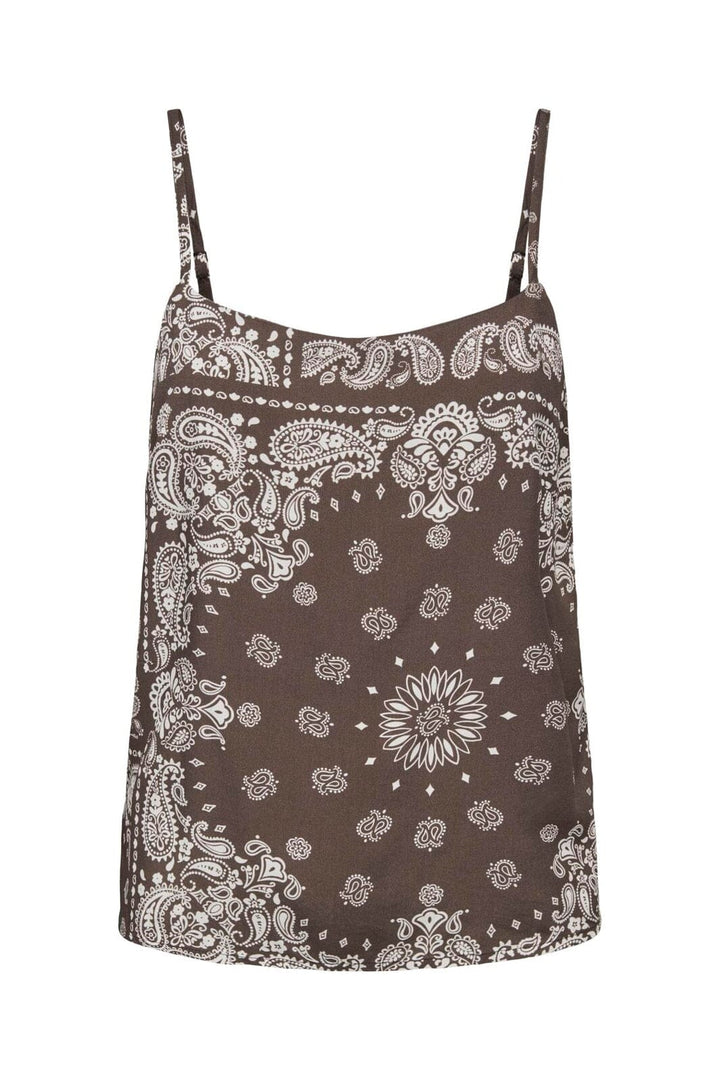 Only - Onlramse Ambel Strap Band Top - 5016290 Chocolate Martini Brown Bandana