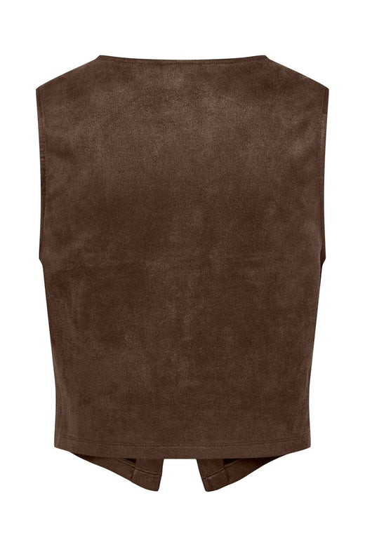 Only - Onlrinea S/L Button Vest Cc Swt - 5101381 Carafe