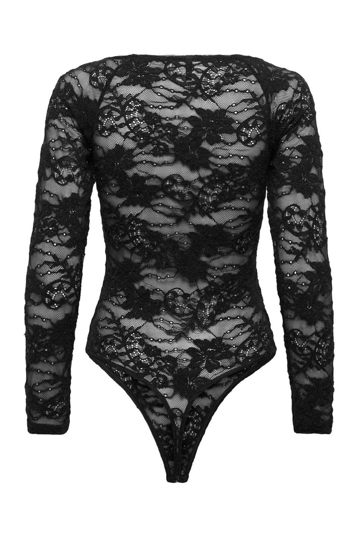 Only - Onlrue L/S Lace Bodystocking - 5124804 Black