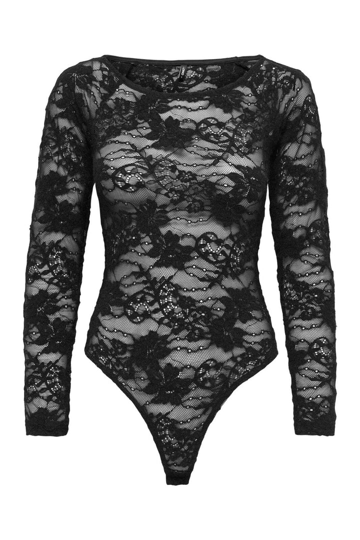 Only - Onlrue L/S Lace Bodystocking - 5124804 Black