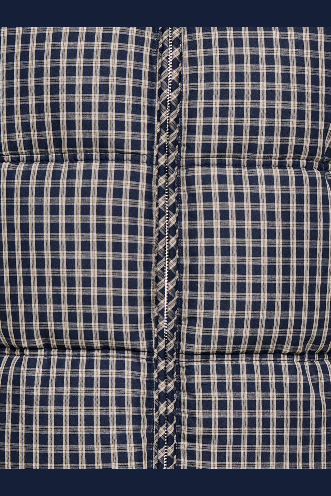 Only - Onlserena Check Puffer Jacket - 5165368 Chipmunk Blue And Off White Check