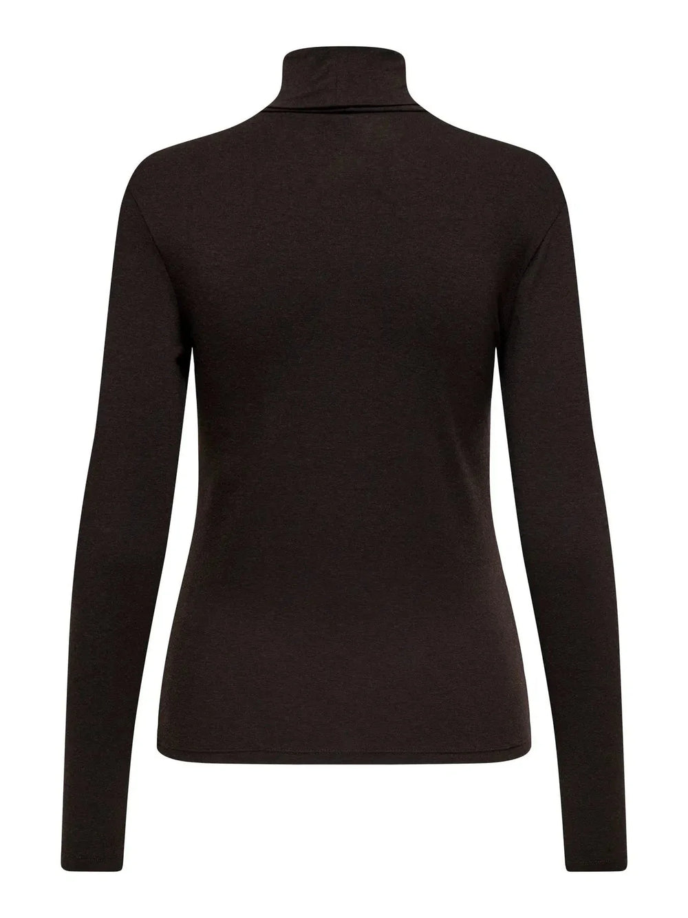 Only - Onlsia L/S Roll Neck Top Box - 4891631 Black Coffee Melange Toppe 